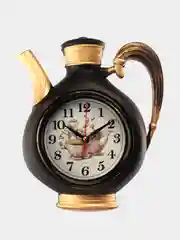 Часы настенные Чайник 26,5х24см, корпус черный с медью "Joy" 2622-005