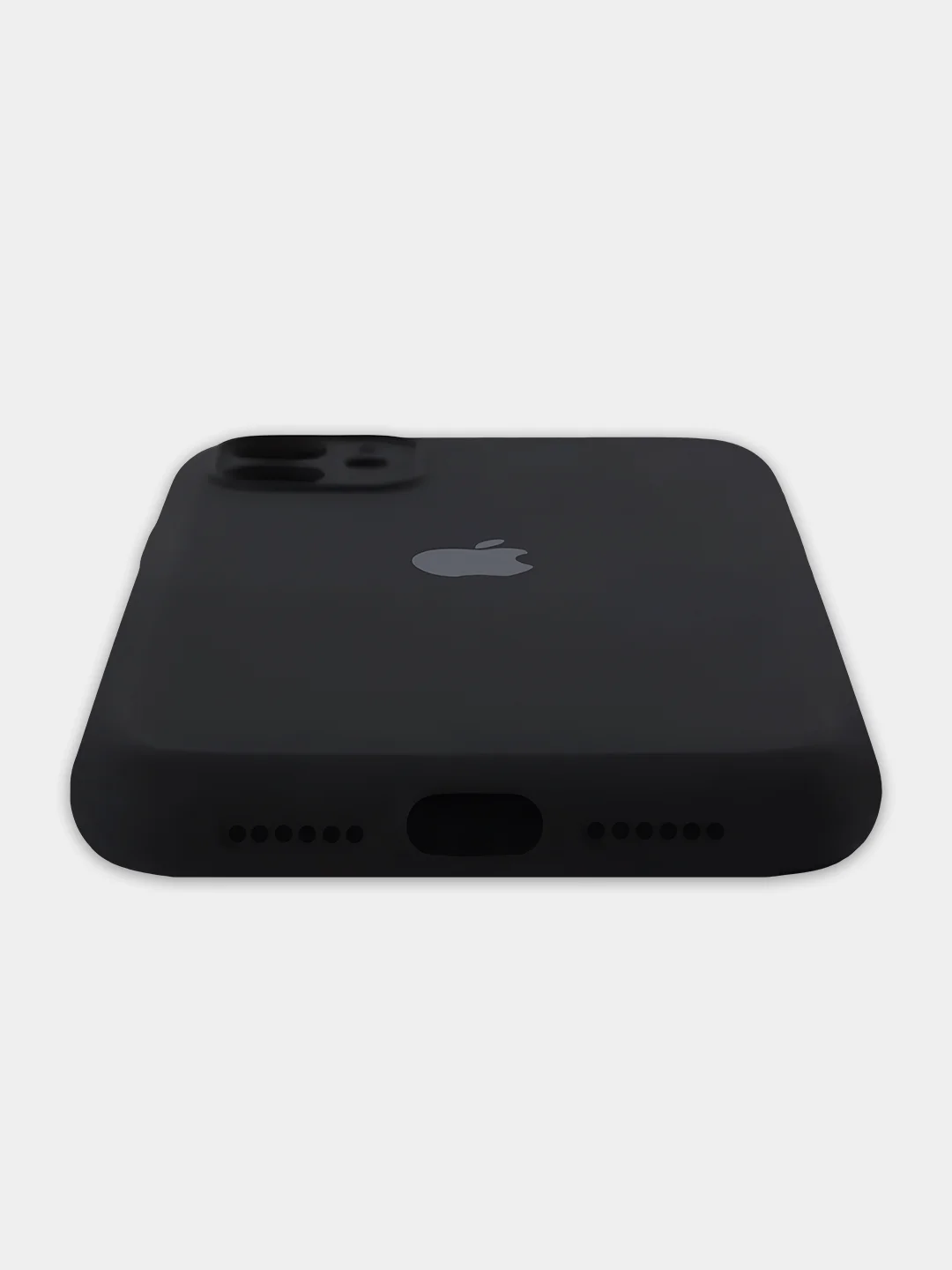 Черный чехол iPhone, Айфон 11, силиконовый, с закрытой камерой