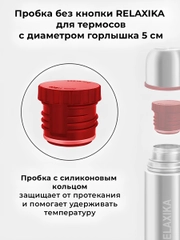 Пробка без кнопки для термосов Relaxika 101 серии (от 0,75 л.) и серии 102, R.STPR.01