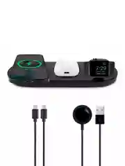 Черный беспроводная зарядная станция 3-в-2 TTEC AirCharger Trio 3 İN 2
