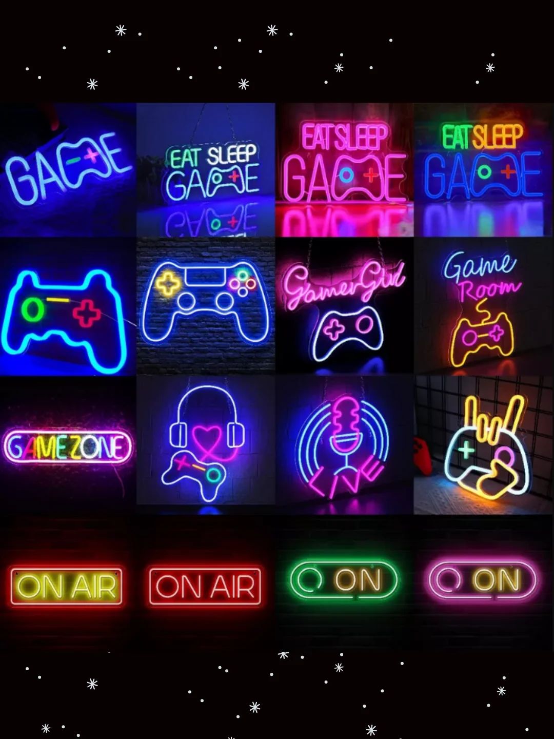 Неоновая вывеска "Game Room", светильник настенный, ночник