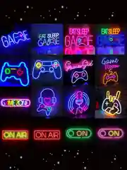 Неоновая вывеска "Game Room", светильник настенный, ночник