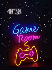 Неоновая вывеска "Game Room", светильник настенный, ночник