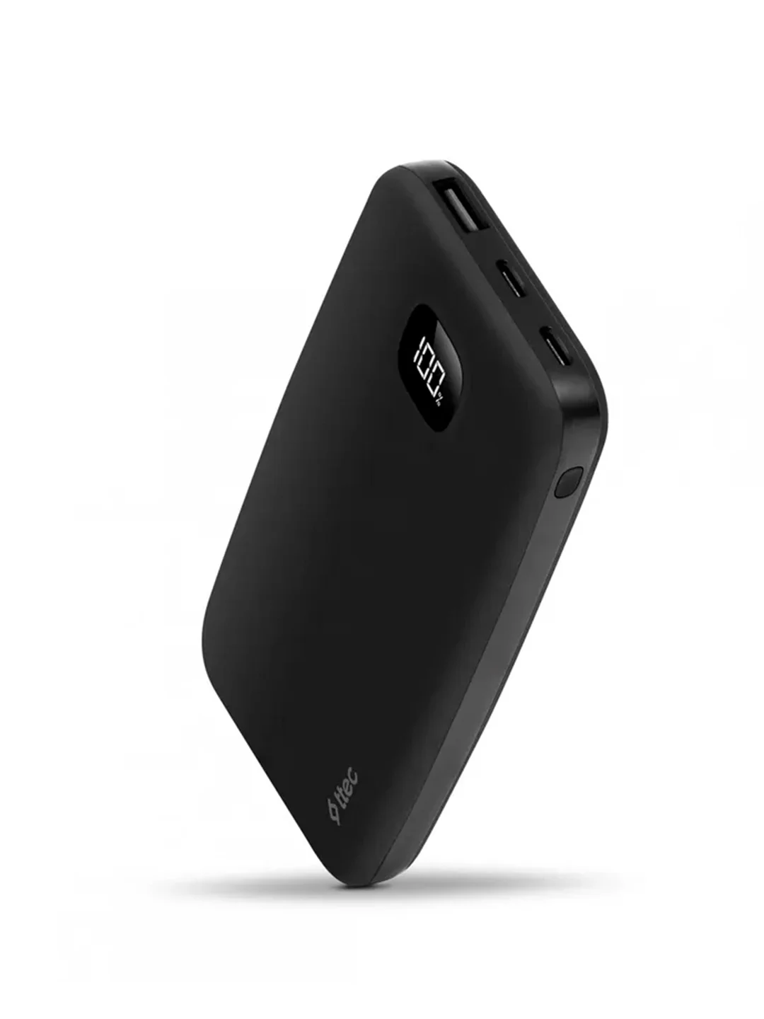 Черный внешний аккумулятор TTEC, ChargeUp LCD, 10.000 mAh, черный