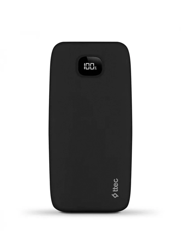 Внешний аккумулятор TTEC, ChargeUp LCD, 10.000 mAh, черный