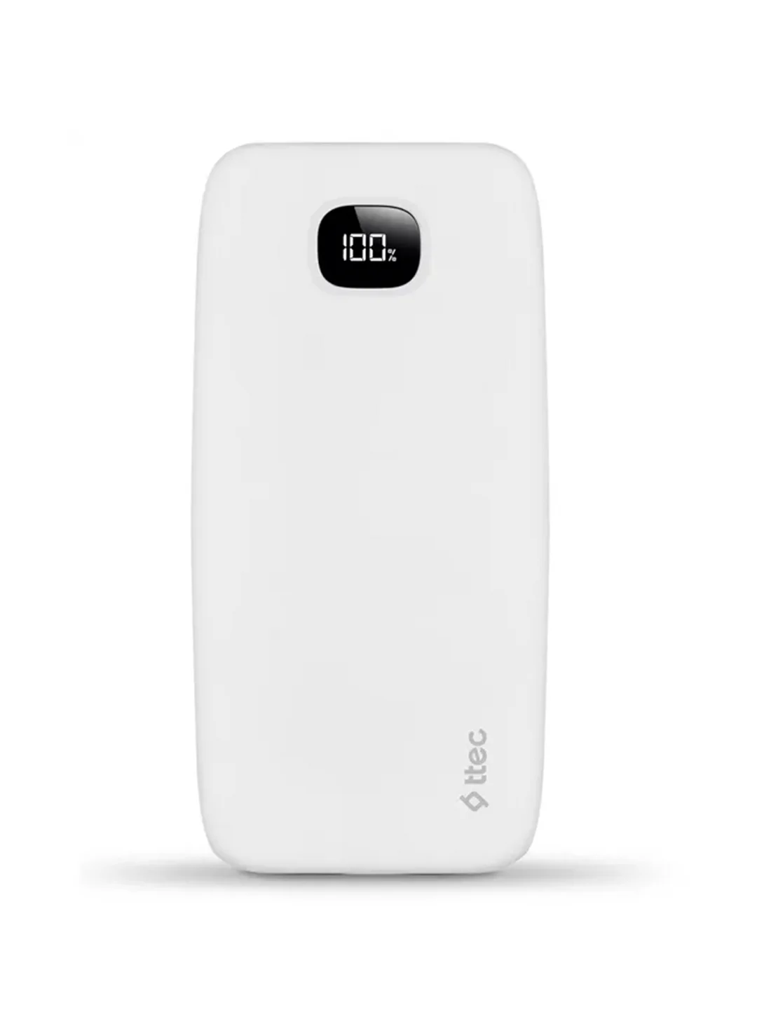 Белый внешний аккумулятор TTEC ChargeUp LCD, 10000 mAh, белый