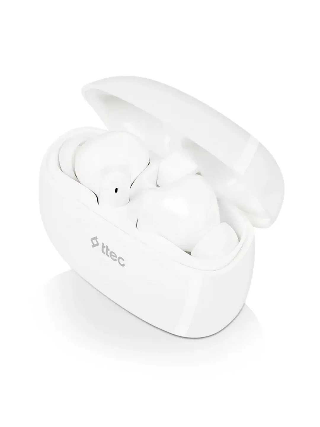 Белый беспроводная Bluetooth-гарнитура TTEC AirBeat Snap TWS Headset. Цвет: белый