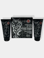 Подарочный набор для мужчин White Tiger/Бальзам после бритья/Гель для душа/Мочалка