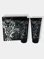 Подарочный набор для мужчин White Tiger/Бальзам после бритья/Гель для душа/Мочалка