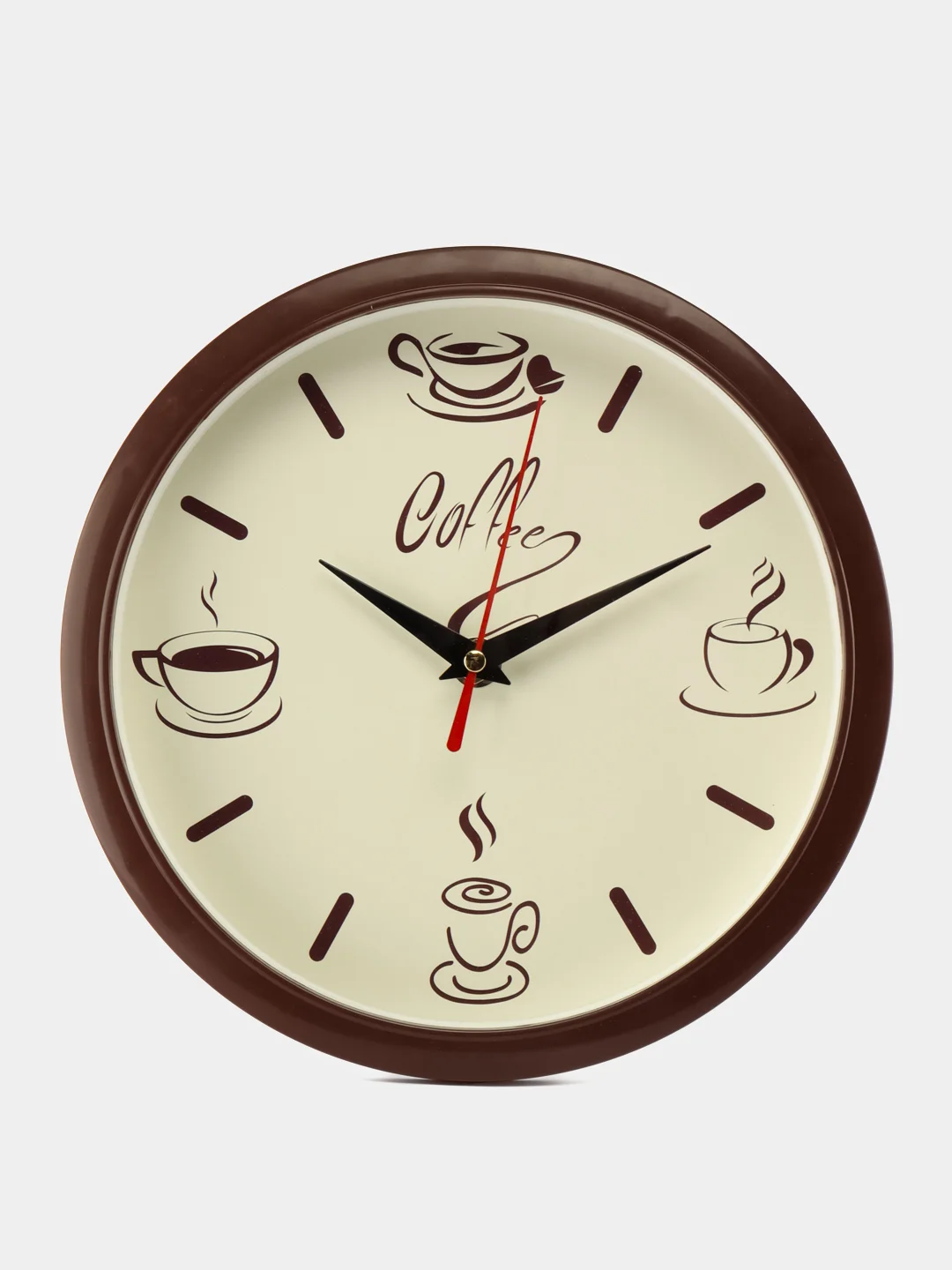 Часы настенные круг d=22см, корпус коричневый "Coffee" 2222-275