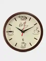 Часы настенные круг d=22см, корпус коричневый "Coffee" 2222-275