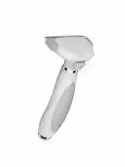 Белый щетка для вычесывания шерсти Pawbby De-shedding brush, с кнопкой самоочистки