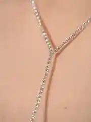 Серебряный цепочка со стразами