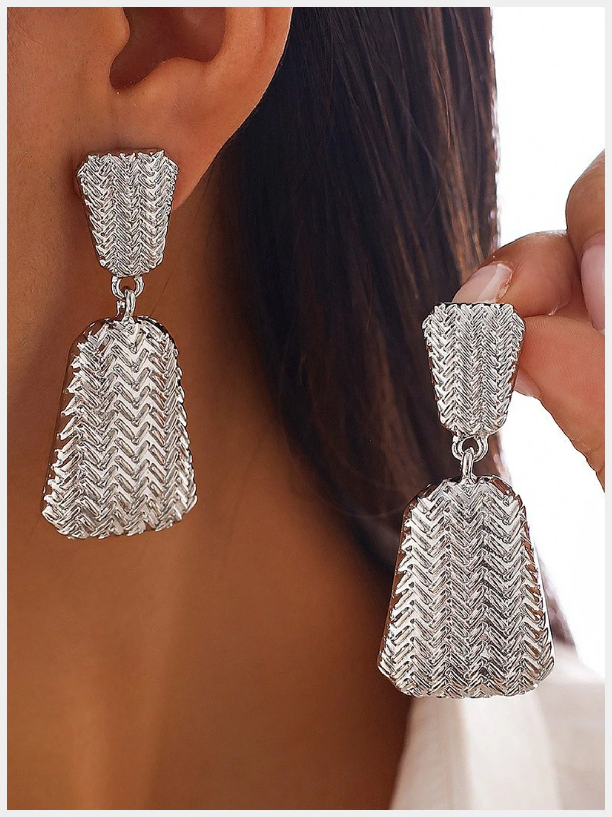 Серый серьги женские, массивные, вечерние, новогодние, висячие