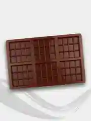 Силиконовая форма для шоколадных плиток "Квадрат" 6 ячеек