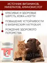 Пивные дрожжи с микроэлементами для кошек и собак, 80 таблеток