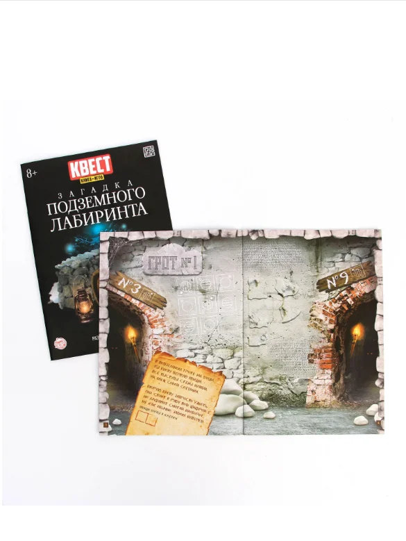 Книга-квест Загадка подземного лабиринта версия 2, 8+