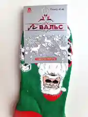 Зеленый термо носки мужские новогодние