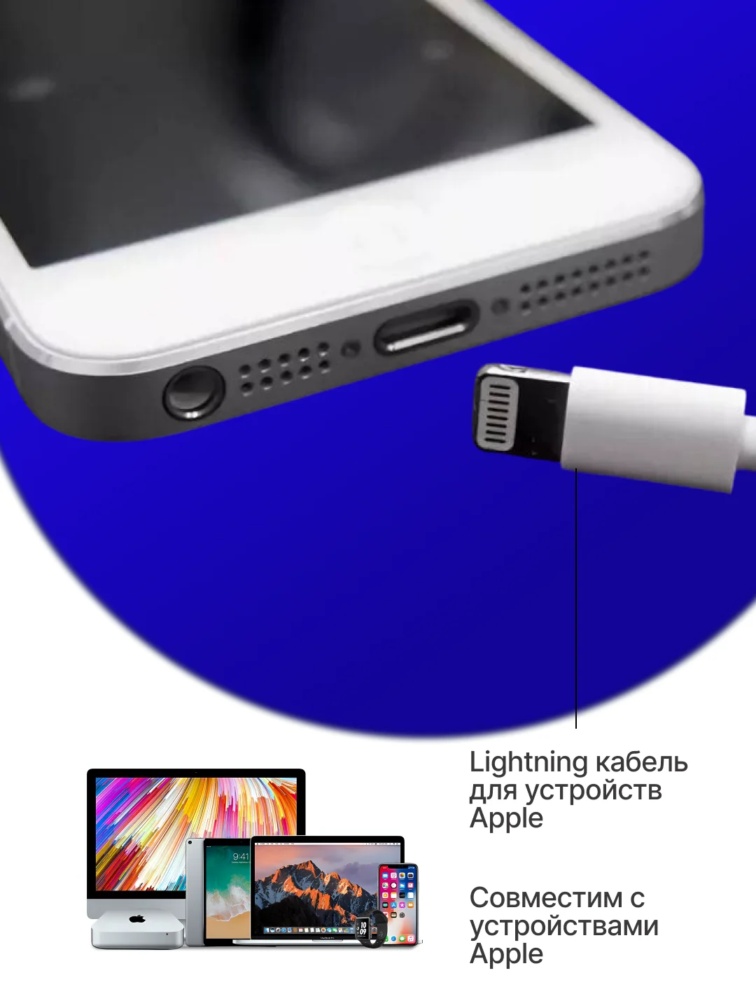 Кабель LIGHTNING -USB, быстрая зарядка, 20W, зарядка для Iphone