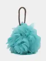 Черный мочалка для тела, бани, душа, ванны. Бант