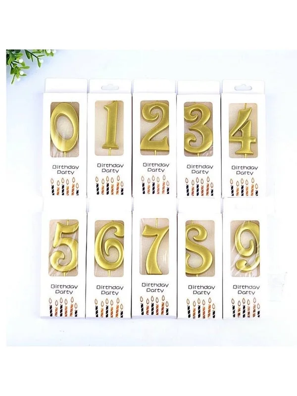 Свечи для торта / свечи цифры 0,1,2,3,4,5,6,7,8,9 оформление торта