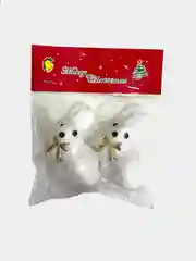 Новогодние мишки и зайчики с бантиками, подвесные, 2 шт, украшение на елку