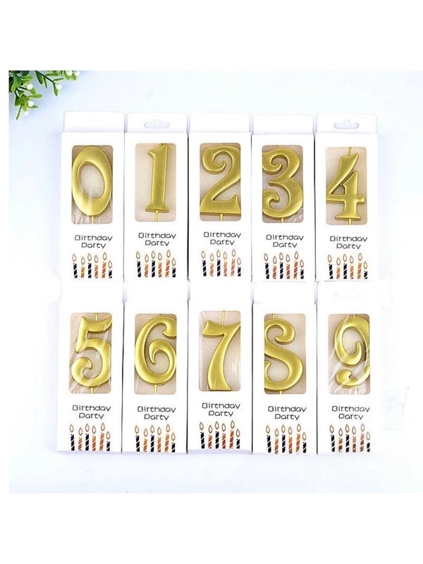 Свечи для торта / свечи цифры 0,1,2,3,4,5,6,7,8,9 оформление торта