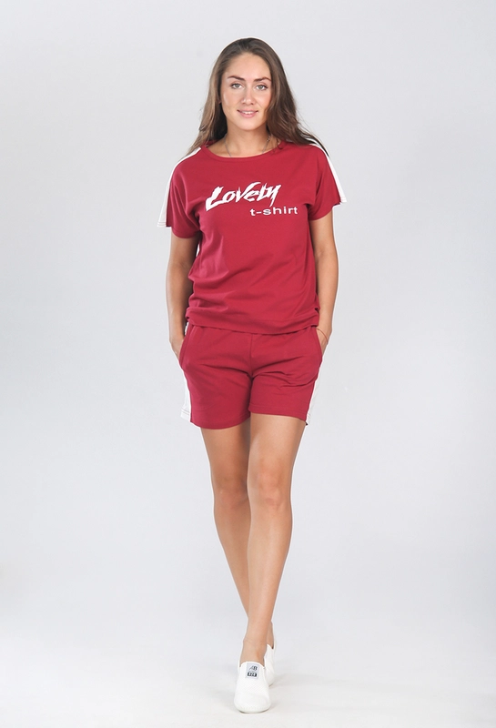 Костюм женский Lovely КК1341П1 бордовый, KLERY