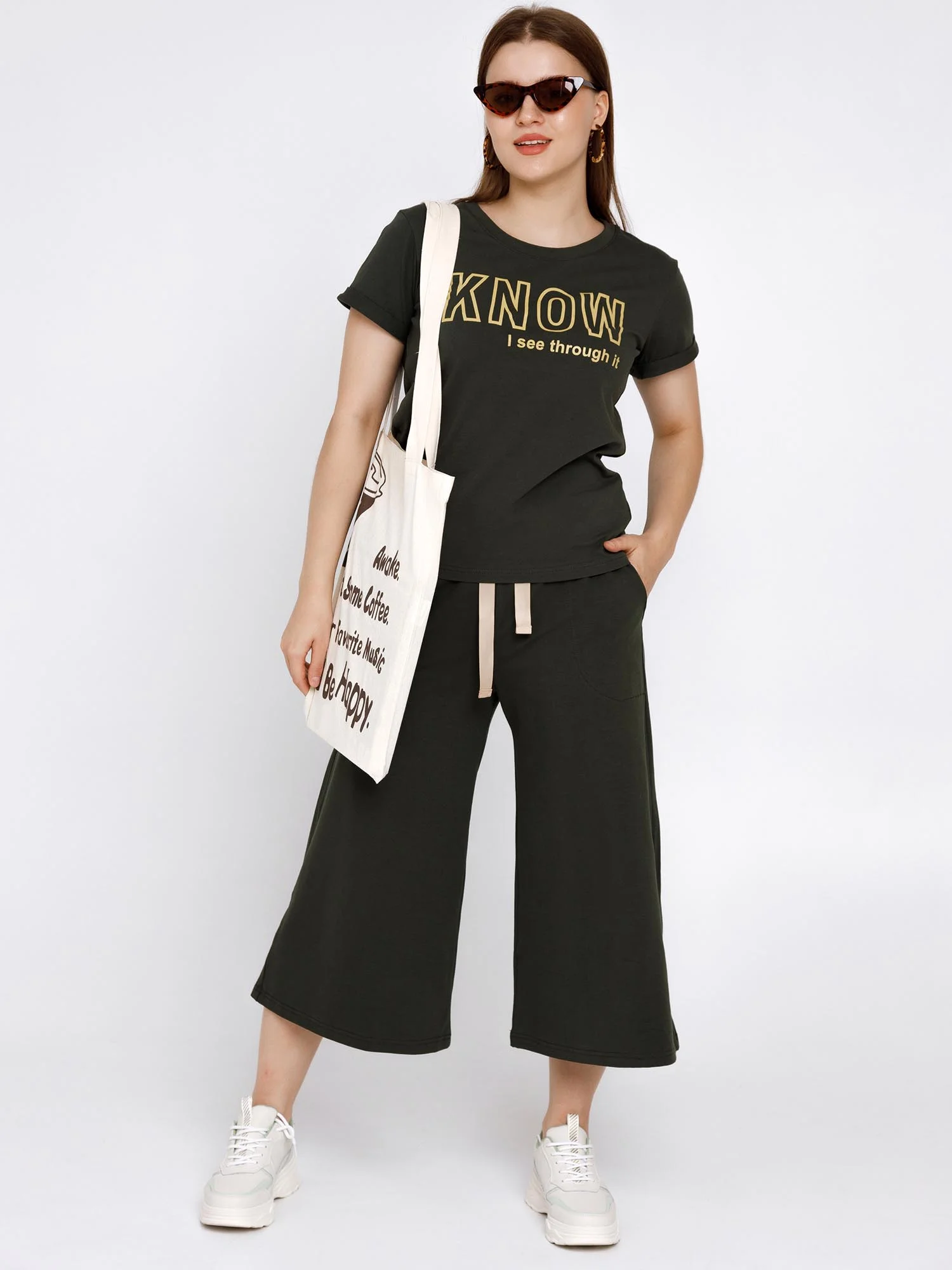 Костюм женский KNOW КЛК1389П7 хаки, KLERY