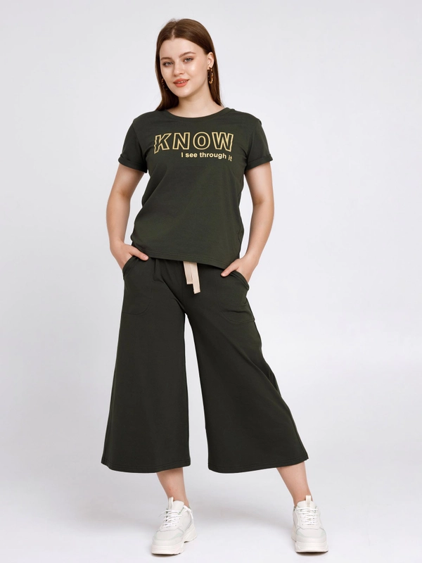 Костюм женский KNOW КЛК1389П7 хаки, KLERY
