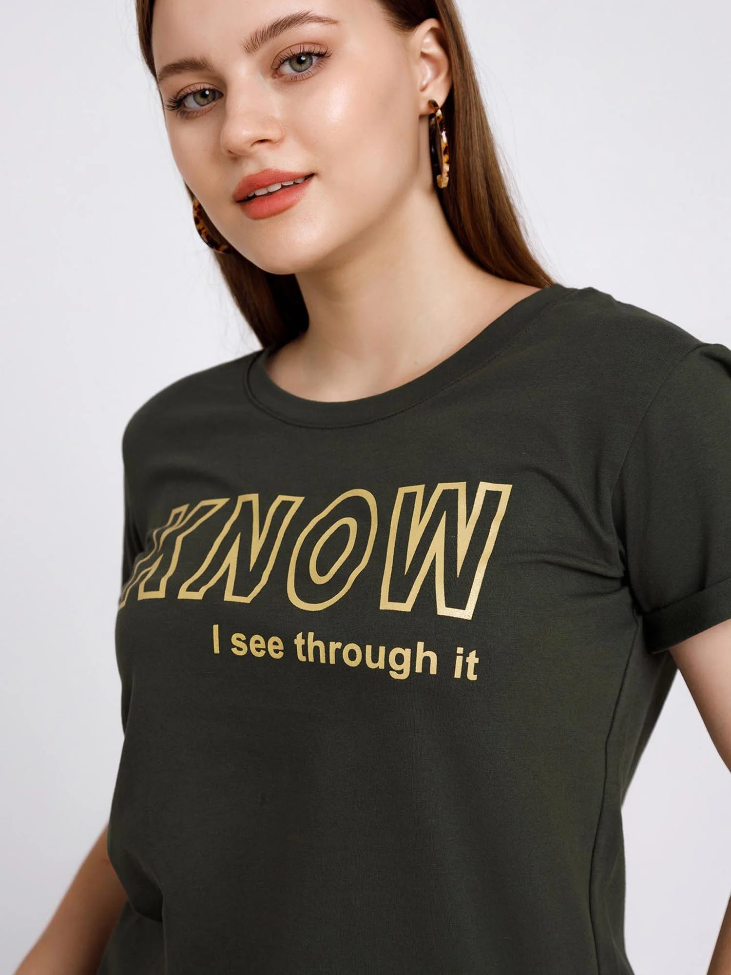 Костюм женский KNOW КЛК1389П7 хаки, KLERY