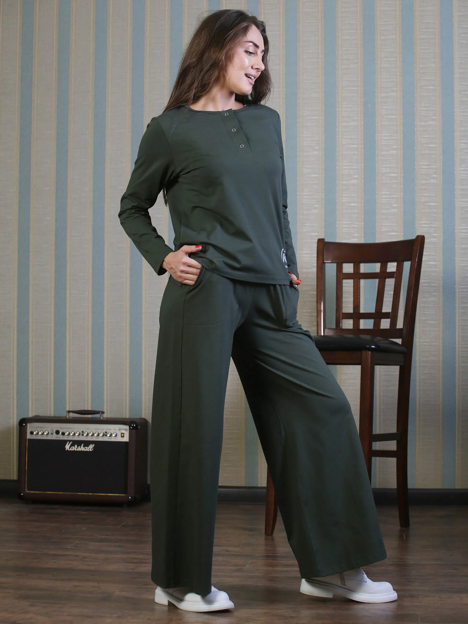Костюм брючный KLERY KL КЛК1451П1, хаки