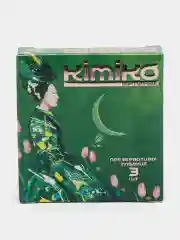 Зеленый презервативы со смазкой Kimiko 3 шт ультратонкие, для анального секса, фигурные,с ароматом