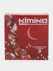 Красный презервативы со смазкой Kimiko 3 шт ультратонкие, для анального секса, фигурные,с ароматом