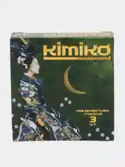 Тёмно-зелёный презервативы со смазкой Kimiko 3 шт ультратонкие, для анального секса, фигурные,с ароматом
