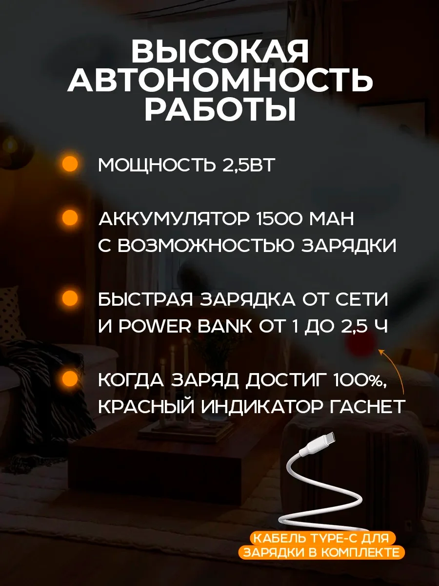 Светильник беспроводной, с датчиком движения ультратонкий, LED, аккумуляторный, 2 режима