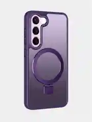 Фиолетовый чехол для Samsung S24, S24 Plus, S24 Ultra, S23 ultra, S23 Plus, S23 MagSafe с подставкой