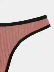 Коралловый меланж женские трусы стринги