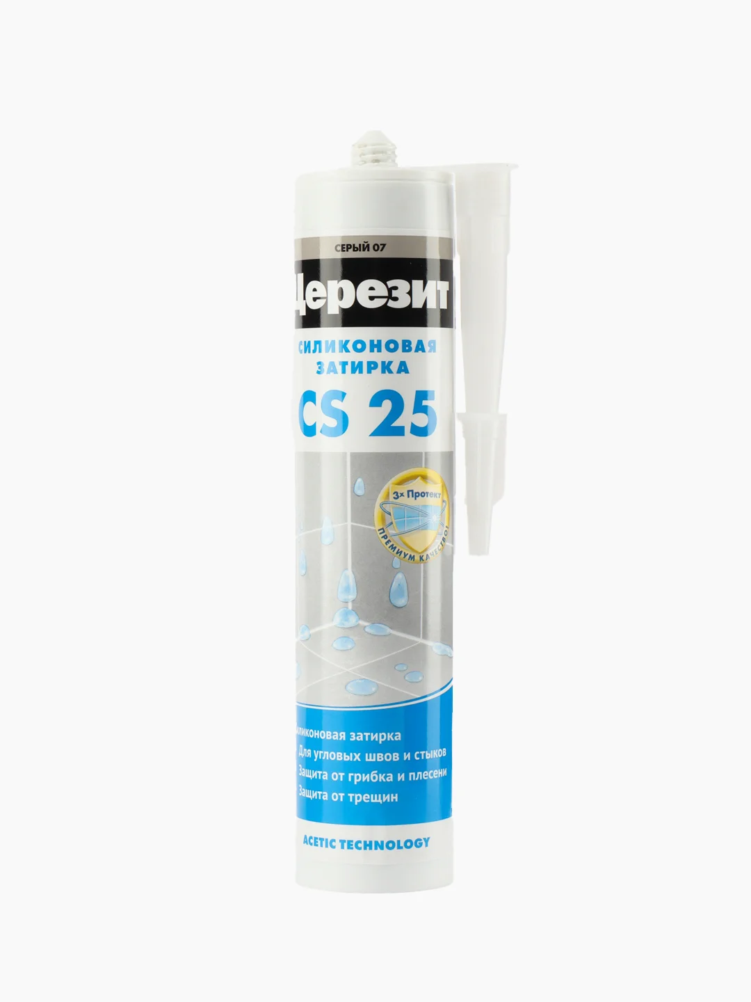 Герметик-затирка силиконовая CS25 - 280 мл (ЦЕРЕЗИТ)