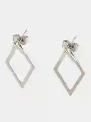 Серебряный женские серьги, пусеты , геометрические серьги, серьги гвоздики, минималестичный стиль