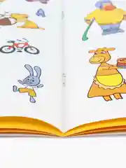 Книжка для развития малышей Забавная семейка Активити А5 наклейками Оранжевая корова игра