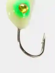 Мятный мормышка Плавунец фосфорная, крючок Gamakatsu рыболовная, зимняя светящаяся