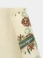 Светло-бежевый новогодняя упаковочная крафтовая бумага, 4 вида, 70X100 см