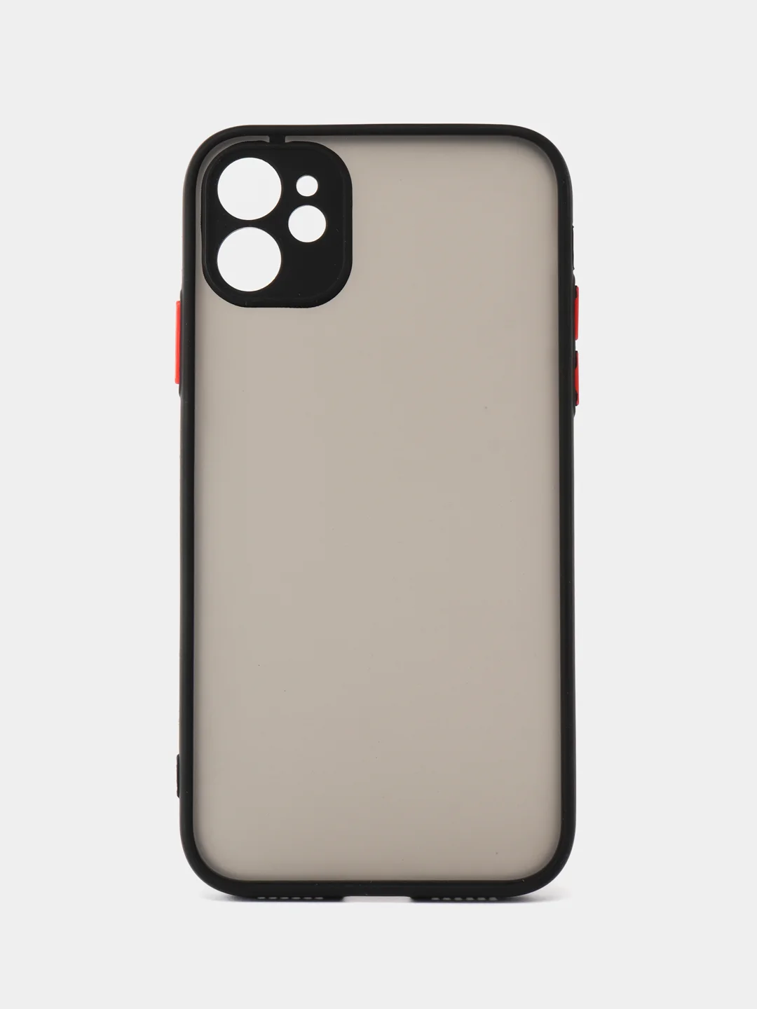 Черный apple iPhone 11 / Айфон 11 чехол матовый с цветными кнопками