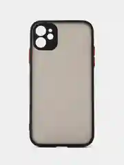 Черный apple iPhone 11 / Айфон 11 чехол матовый с цветными кнопками