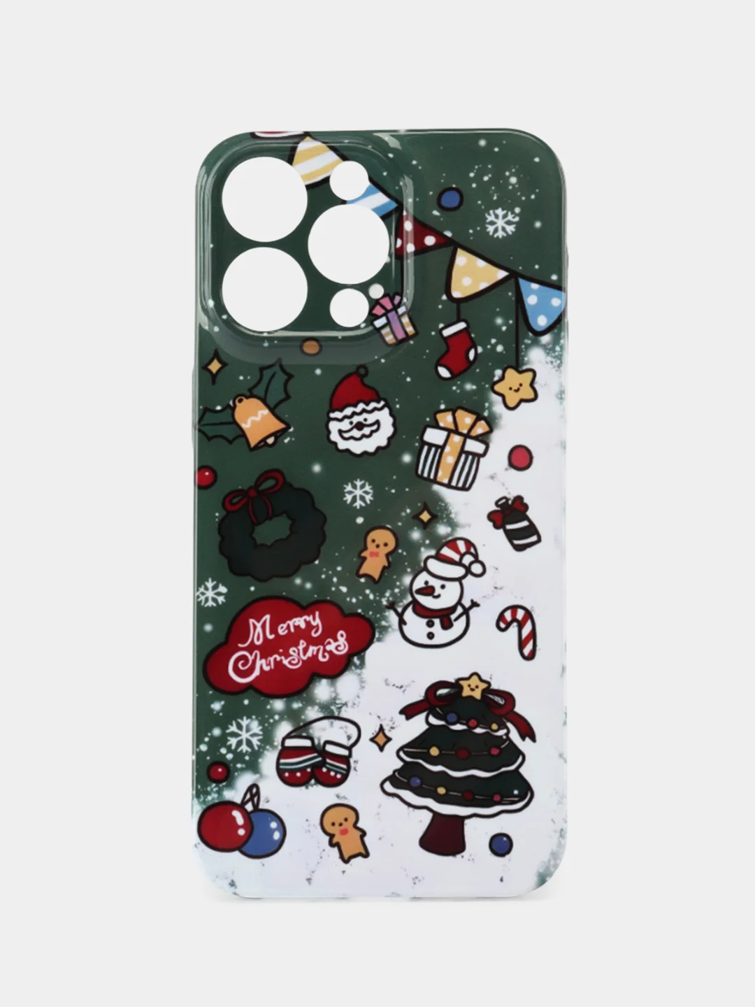Чехол для iPhone 11 12 13 14 15 Pro Max XR Plus mini с принтом пластиковый новый год айфон