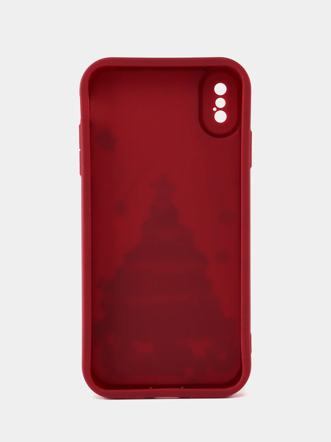 Красный чехол для iPhone 11 12 13 14 15 16 Pro Max XR Plus 7 8 XS mini с принтом новогодний айфон