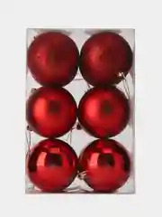 Красный набор елочных шаров из 12 шт, 5, 6, 7, 8 см, новогодние украшения на елку