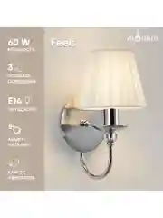 Белый светильник настенный Бра Moderli  V2610-1W Feels 1*E14*60W хром белый