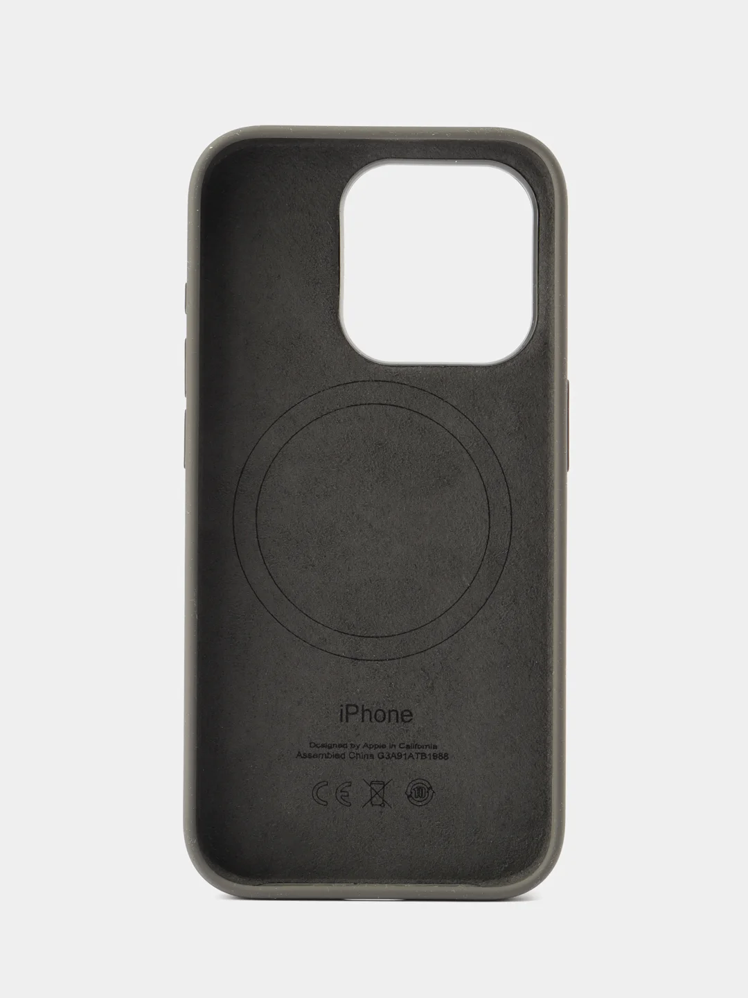 Серый силиконовый чехол/Silicone Case MagSafe для iPhone 15 Pro